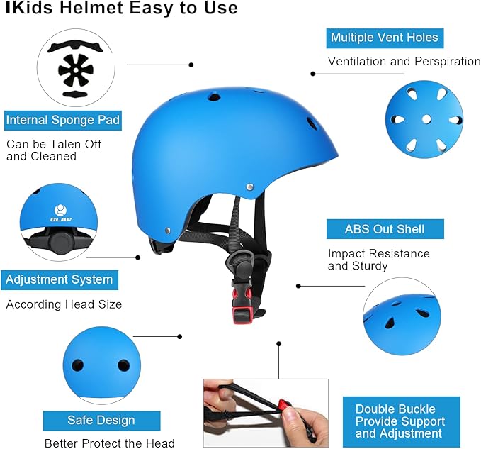 Glaf Toddler Helmet for 2-8 Years Kids Bike Helmets Baby Girls Boys Multi-Sport Adjustable Skateboard Bicycle Helmet Lightweight 3 Sizes for Toddler to Youth 8-14