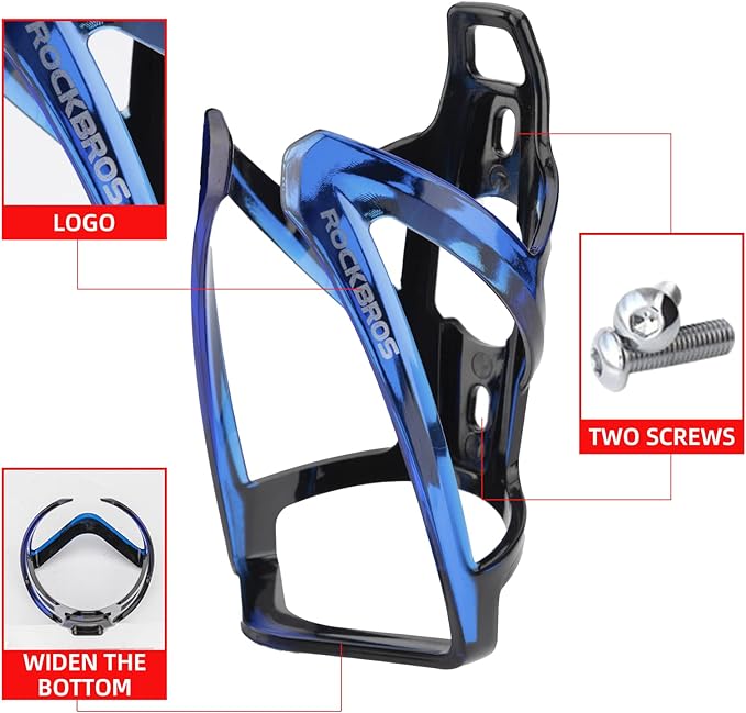 ROCKBROS Bike Water Bottle Holder Ultra-Light Bicycle Bottle Cages with Screws Tool, Universal Bike Cup Holder Rack for Road MTB Bikes…