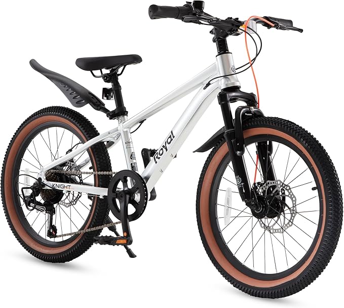RoyalBaby Kids Mountain Bike for Boys and Girls, Ultra-Light Aluminum 20-24 Inch Wheel Bicycle for 6-14 Years Old Children, 7/21-Speeds Drivetrain