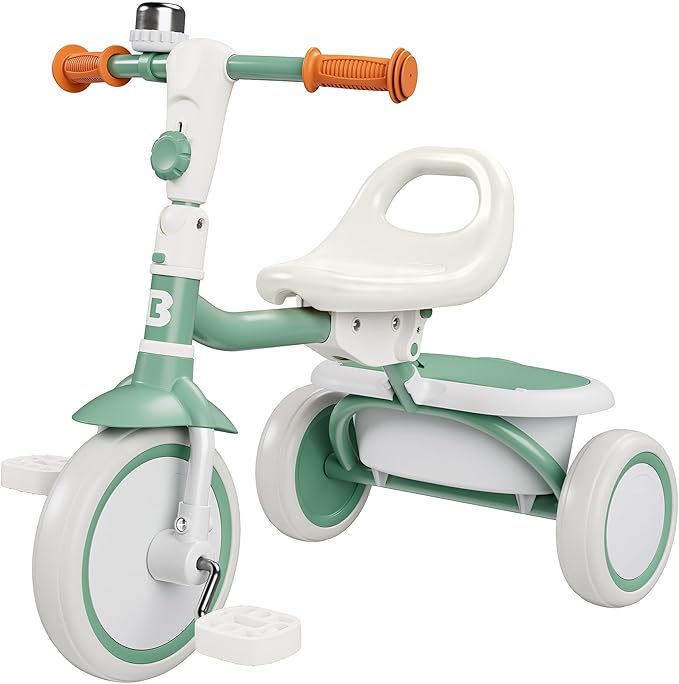 besrey Toddler Tricycle with Bell, Kids Tricycle Age 18 Months to 5 Years, Kids Trike, Toddler Bike for 1.5-5 Year Olds, Baby Trike, Gifts & Toys for Boys & Girls
