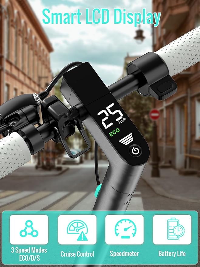 Electric Scooter for Adults & Teens, 350W Motor, 19 MPH Top Speed, 15/21 Miles Range, Foldable E-Scooter with 8.5" Honeycomb Tire, Escooter with Dual Braking System and App Control