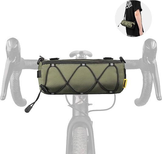 Rhinowalk Bike Handlebar Bag, Bicycle Front Bag Shoulder Bag Storage Bag with Shoulder Strap for Road Mountain Bike Cycling Travel