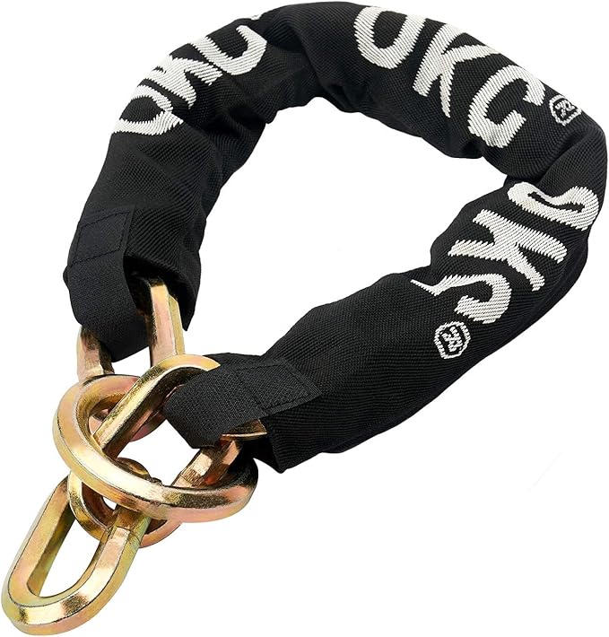 OKG Maximum Heavy Duty Security Chain 2.6 ft x 1/2 in Thick, Hardened Alloy Steel Lock Chain, Cut Proof Chain Ideal for Motorcycles, E-Cargo Bike, and Garage Security, Ultra Protection (No Lock)