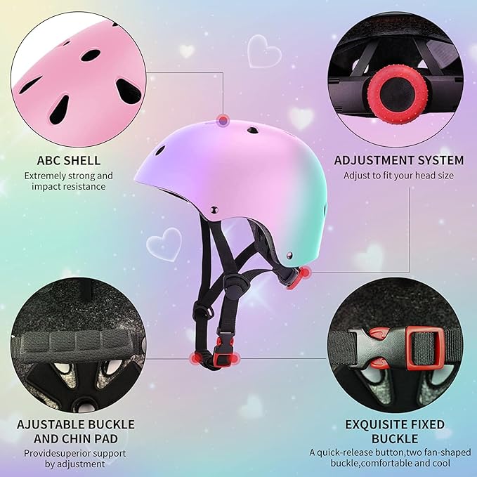 Kids Bike Helmet for 2-3-5-8-14 Ages Girls,Boys,Toddler,Kids and Youth, Ventilation and Impact Resistance Toddler Bike Helmet for Multi-Sport Bicycle Scooter Inline Roller Skate and Skateboarding