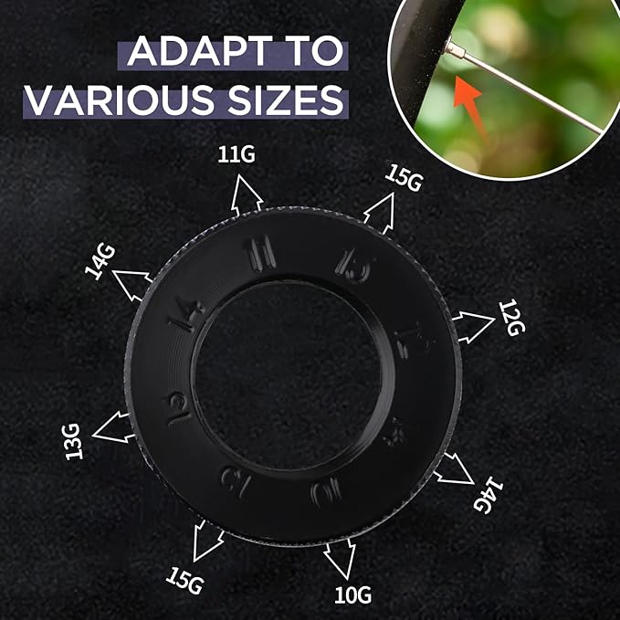 Bike Spoke Adjustment Wrench Bicycle Rim Truing Tool Set,6 Sizes 8 way Wrench Tool,6 in 1 Bike Wheel Spoke Tool for Truing and Repairing Cycling Wheels