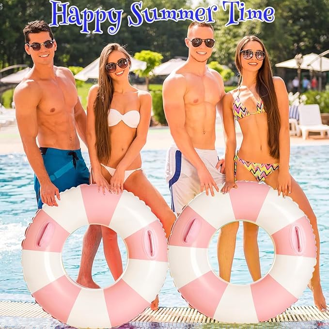 2 PCS Inflatable Pool Floats for Swimming Pool Party Lake Beach Adults - Floaties Pool Tubes Swim Rings Tubes Floaties for Beach Pool Party Decorations