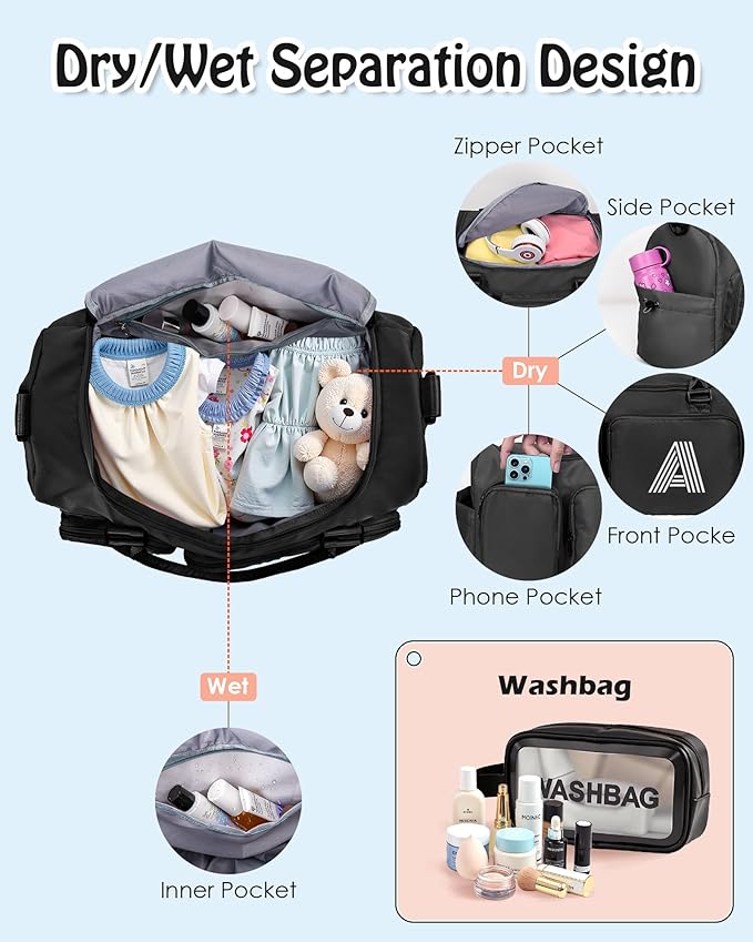 Girls Boys Birthday Gifts, Initial Travel Duffle Bag, Personalized Weekender Bag, Monogram Overnight Bag Gift for women,Birthday Gifts Personalized Gifts Bridesmaid Gifts