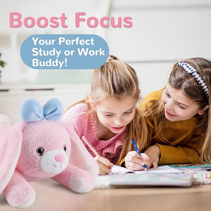 meowtastic Easter Bunny Weighted Stuffed Animals - Easter Rabbit Stuffed Animals, Big Bunny Weighted Plush Pillow - Cute Plush Toys Gifts for Kids & Adults (22" 4.5 lbs)