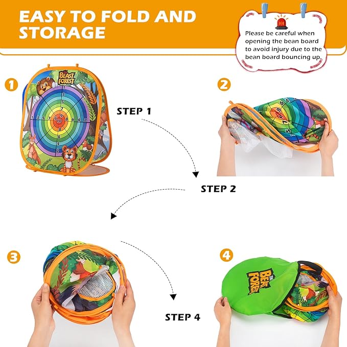 Bean Bag Toss Game Sets for Kids, Toss and Catch Ball Set for Kids Outdoor Baseball Toys for Toddlers Carnival Games for 3 4 5 6 7 Years Old Boys and Grils Backyard Outdoor Toy