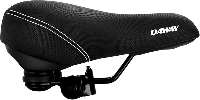 DAWAY Comfortable Men Women Bike Seat - Soft Memory Foam Padded Bicycle Seat, Bike Saddle Replacement with Wide Cushion for Peloton, Mountain & Exercise Bikes, Shock Absorbing, Waterproof, Universal