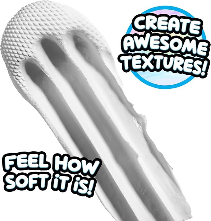 COMPOUND KINGS Fluffy Butter Cloudz Compound Bucket for Girls & Boys | Sensory Toys | Non-Toxic & Non-Sticky | Stress Relieving Tactile | (White Marshmallow)