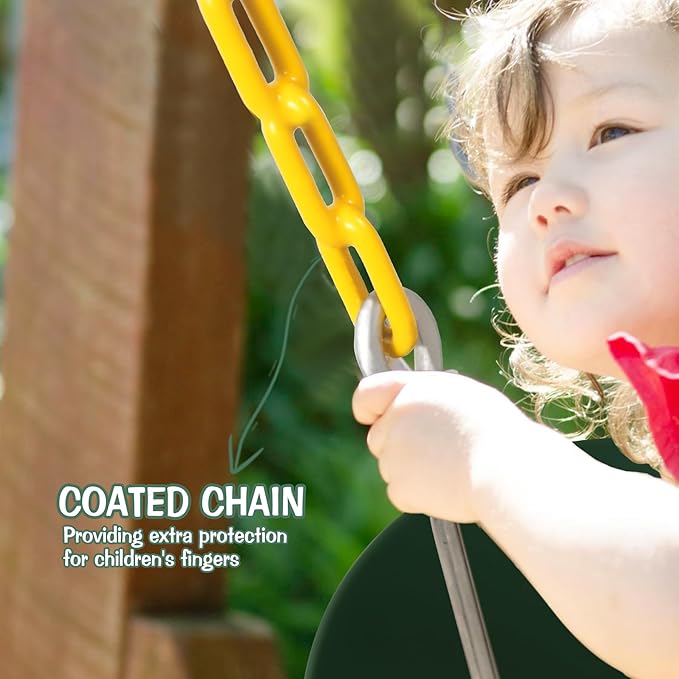 RedSwing High Back Toddler Bucket Swing Seat with Coated Chains, Heavy Duty Kids Swing Seat for Outside, Playground, Backyard, Swing Set Accessories