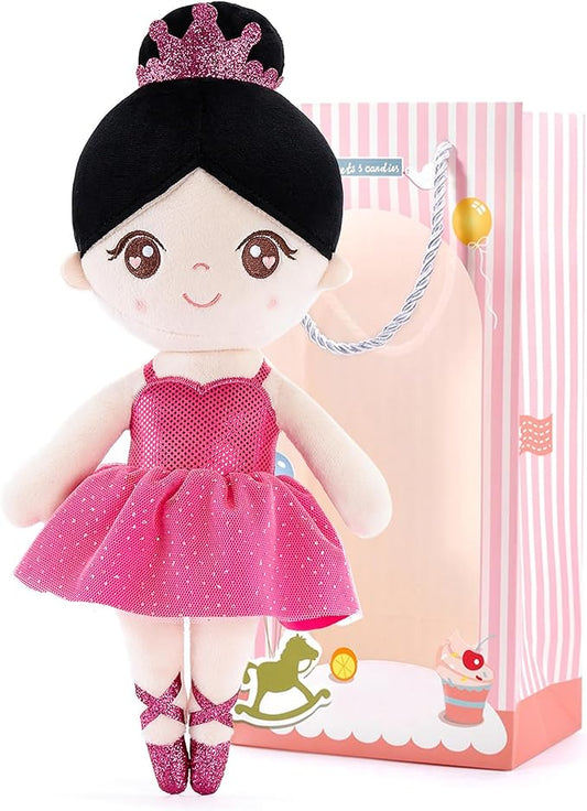 Gloveleya Ballet Toy Baby Girl Gifts Dolls Soft Plush Toy Ballet Girl Doll Rugosa Rose 14 Inches with Gift Box