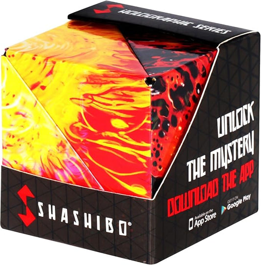 Shashibo Holographic Shape Shifting Box - STEM Magnetic Fidget Cube That Transforms Into Over 70 Shapes, Download Fun in Motion Toys Mobile App (Solar)