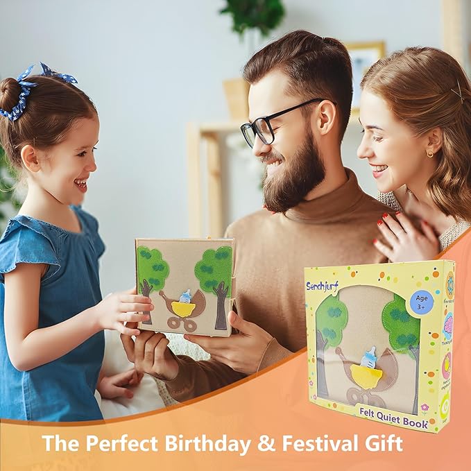 Montessori Busy Book for Toddlers 3-5 Baby Family Quiet Book Activity Learning Travel Toys for Toddlers Ages 3-5-7 Girls Gift