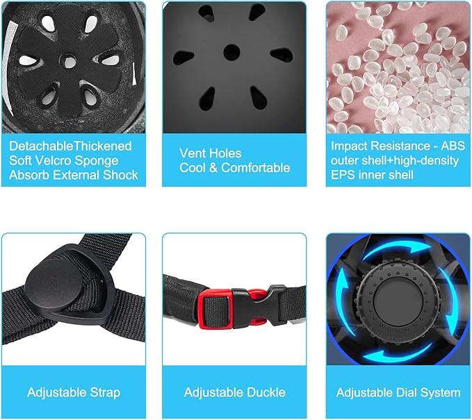 Glaf Toddler Helmet for 2-8 Years Kids Bike Helmets Baby Girls Boys Multi-Sport Adjustable Skateboard Bicycle Helmet Lightweight 3 Sizes for Toddler to Youth 8-14