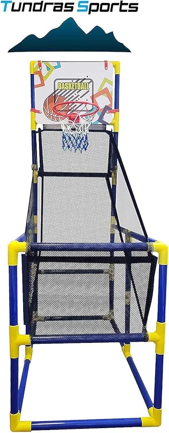 Kids Basketball Hoop Arcade Game, with 4 Balls Air Pump - Indoor Toy Basketball Shooting System - Fun for All Ages - Toys Sports for Boys and Girls