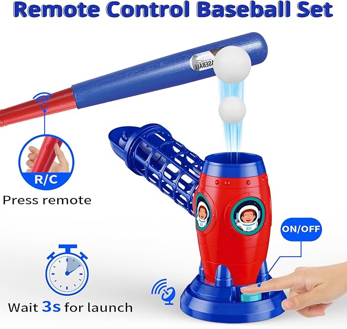 T Ball Sets for Kids 5-8,Tee Ball Set with Plastic Baseball Bat,Toddler Game Sports & Outdoors Toys, Baseball Training Equipment for Youth 3-5, Tball Gifts for Boys Girls 8-12