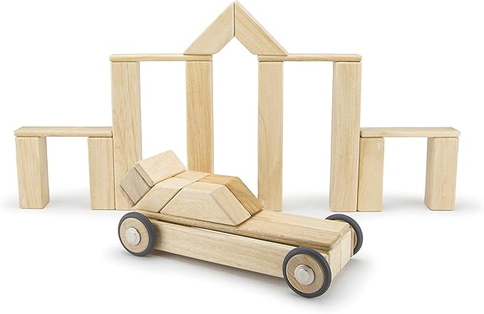 42 Piece Tegu Magnetic Wooden Block Set, Natural, 1-99 years old