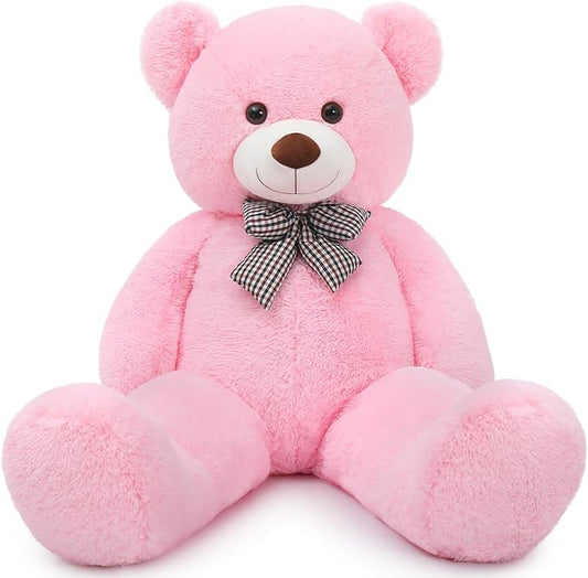 MaoGoLan Giant Teddy Bear 4 Feet,Adorable and Cuddly Big Teddy Bear Stuffed Animal 47", Pink Teddy Bear Plush Gift Decoration for Baby Shower,Party,Birthday,Valentines Day