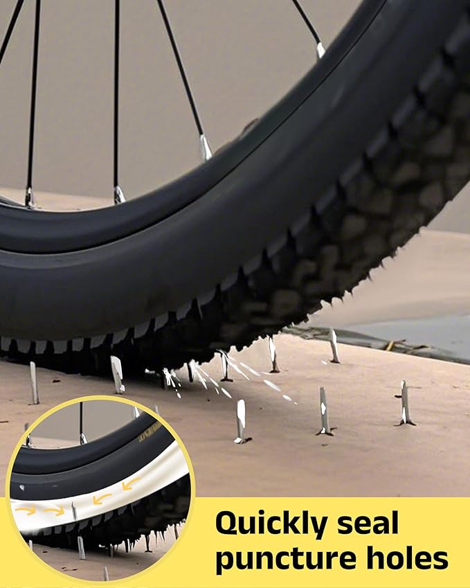 Tubeless Tire Sealant, 500ML Injectable MTB Tire Sealant, Seals Air Holes Up to 6.5 mm, Suitable for Mountain Bike and Road Bike Tires