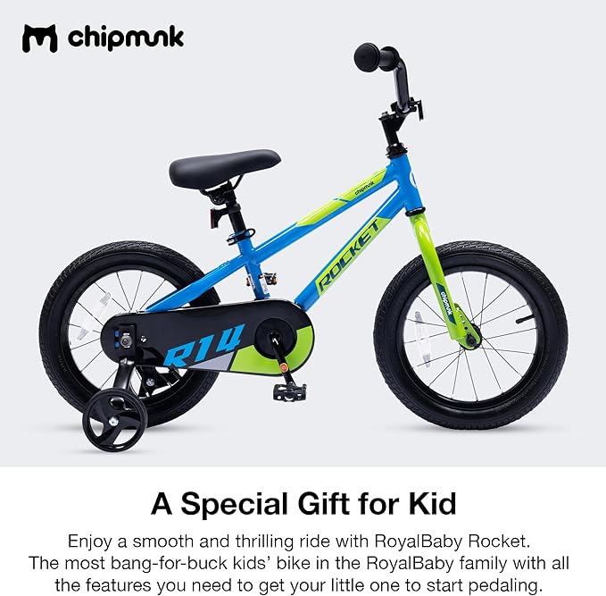 Chipmunk Kids Bike Toddlers 12 14 16 18 Inch Wheel Bicycle Beginners Boys Girls Ages 3-11 Years, Multiple Color Options