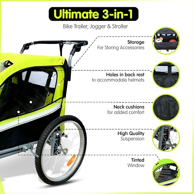 Booyah Strollers Child Baby Bike Bicycle Trailer and Stroller II