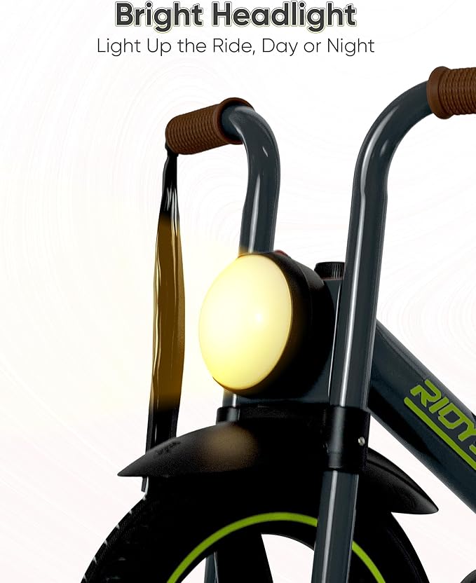 Toddler Tricycle for 2 to 5 Years, Tricycle for 3 Years with Front Light, Rubber Front Wheel, Soft Handlebar with Streamers, Adjustable Seat, Grey