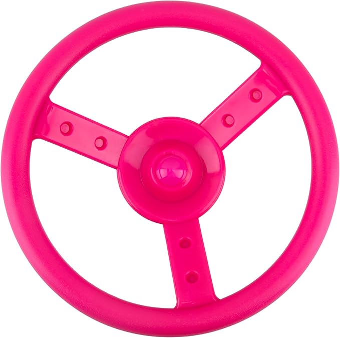 Playground Steering Wheel Accessories Plastic Swingset Pirate Ship Playset for Outdoor Backyard Treehouse Playground Jungle Gym (1, Pink)