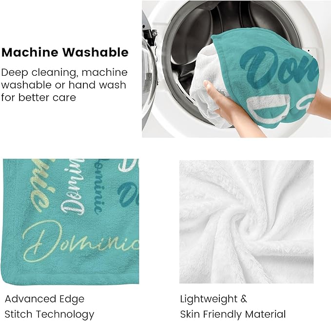 Name Blanket Personalized Blanket for Adult Kids Flannel Customize Throw Blanket Custom (Color 20, 60 x 80 Inches)