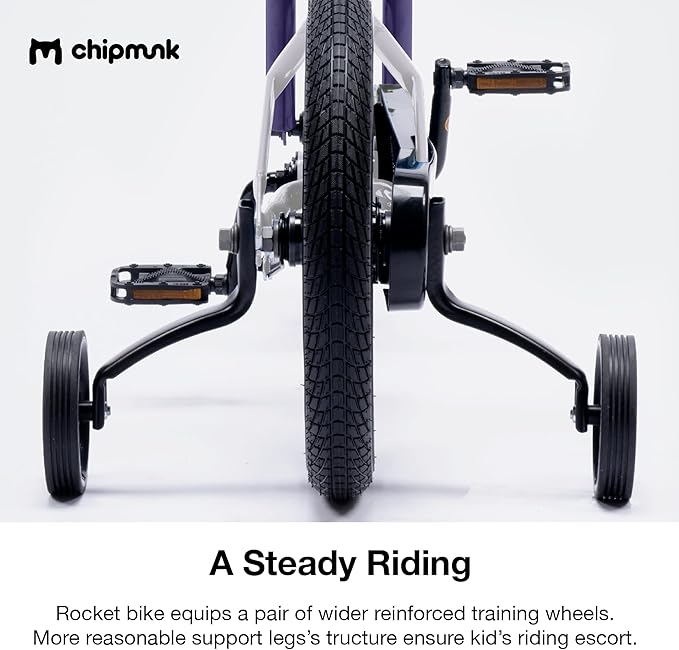 Chipmunk Kids Bike Toddlers 12 14 16 18 Inch Wheel Bicycle Beginners Boys Girls Ages 3-11 Years, Multiple Color Options