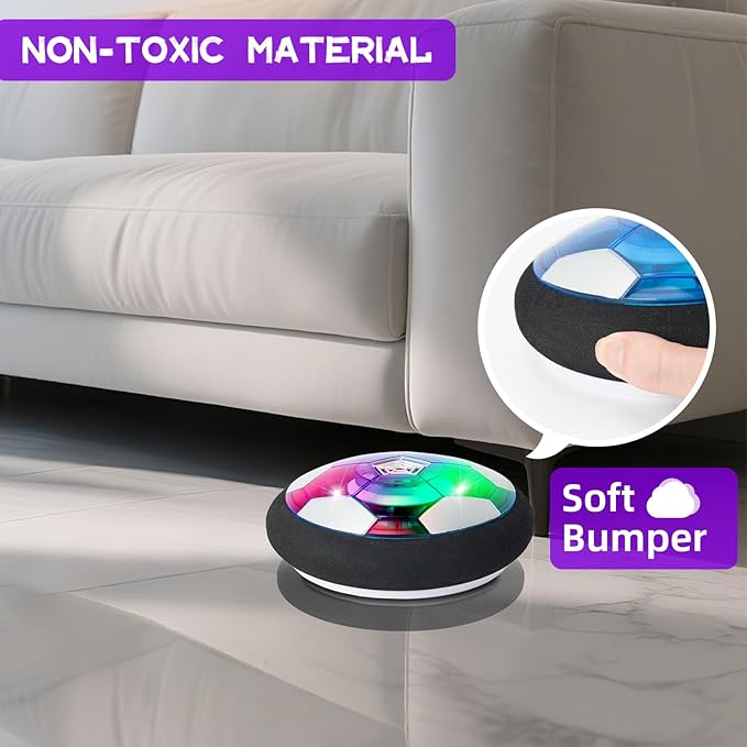 BLUEYE Rechargeable Hover Soccer Ball- Kids Toys -Indoor Toddler Game -Birthday for Boy Age 3,4,5,6,7,8,9 Years Old -Easter Basket Essential- Stocking Stuffers - Yankee Swap-1Pack