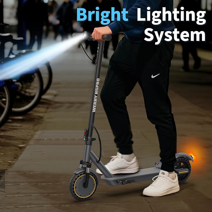 WERHY Electric Scooter, 350W/500W Motor, Top Speed 19/22 mph, Max 16/23/25/28Miles Ranges, Foldable E Scooter for Adults