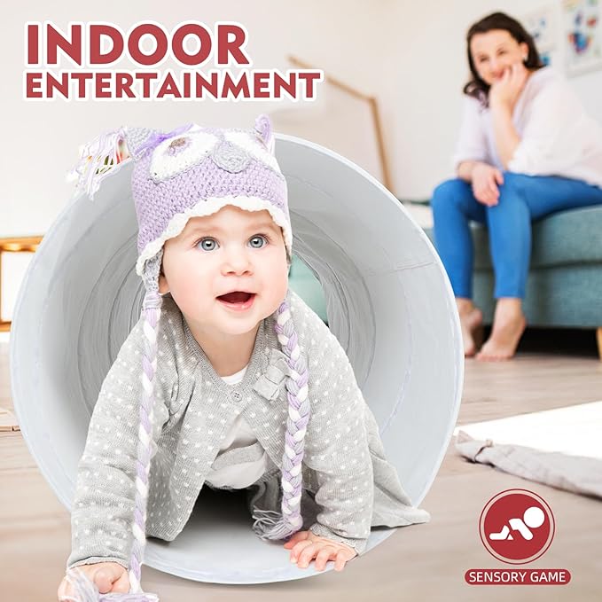 Moncoland Kids Play Tunnel Tent for Toddlers,Colorful Pop Up Crawl Toy Baby Children or Dog Cat Pets,Collapsible Gift Boy and Girl Indoor Outdoor Games (Kids Tunnel)