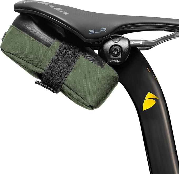Signature Bike Saddle Bag – Hunter Green | 0.5L Bike Seat Bag (3" x 5.25" x 2") | Water-Resistant Ripstop, Waterproof Zipper, Internal Pocket | Durable Under Seat Storage