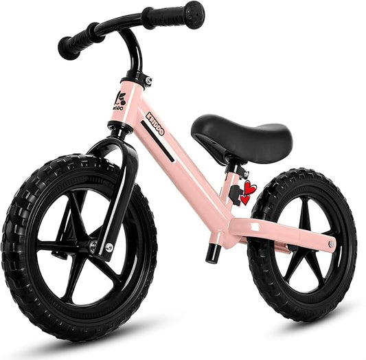 KRIDDO Toddler Balance Bike 2 Year Old, Kids Balance Bike for 2-5 Years Old, Dual Bearing for Smoother Riding, Adorable Plate, Adjustable Seat and Handlebar, Toddler Bike Gifts Age 2-3