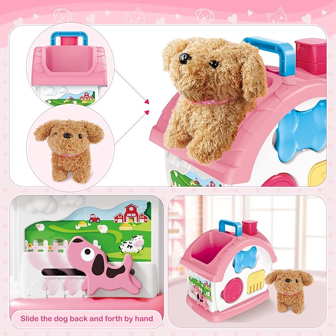 SpringFlower Baby Toddler Toys for 1 Year Old Girls, Montessori Musical Toddler Toys for 12-18 Months Kids, Musical Learning House for Infant Toddlers 1 2 3 Years Old Baby Girl Gifts