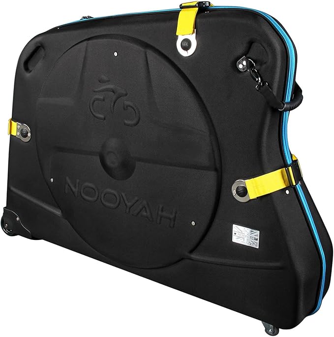 NOOYAH Bike Travel Case Bike Bag – Lightweight Hardshell Bicycle Transport Bag for Road, Triathlon, and Mountain Bikes, Disassemble the handlebar Storage, Air Travel Protection & Accessories, Type C