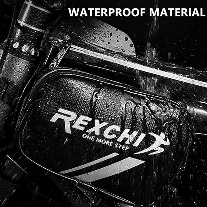 Bike Front Frame/Handlebar Phone Mount Bag Top Tube Bike/Bicycle Bag Waterproof Cycling Accessories Bike Pouch with Sensitive TPU Touch-Screen Fit Smartphone Below 6.5''