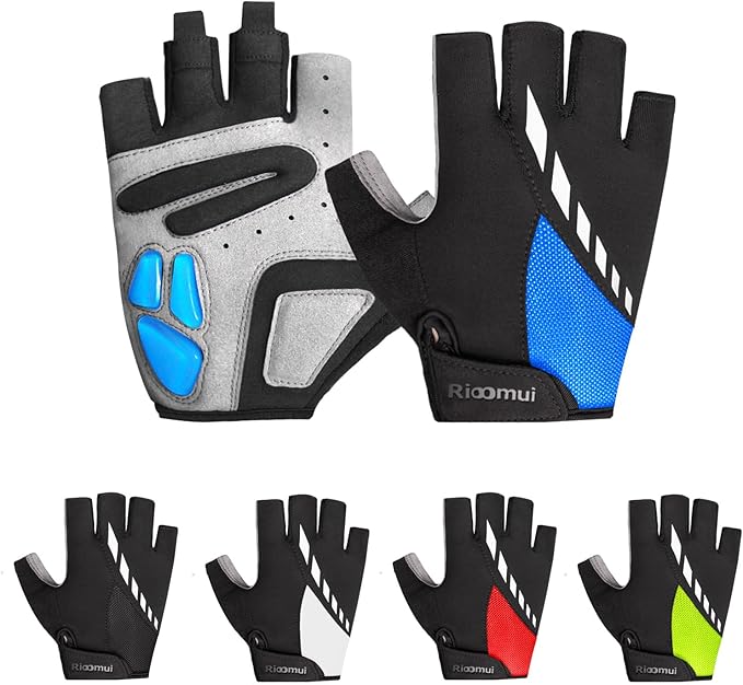 Cycling Gloves,Gel Padded Bike Gloves for Men Cycling,Anti-Slip & Shock-Absorbing Lightweight & Breathable Design Road Bicycle Half Finger for Women