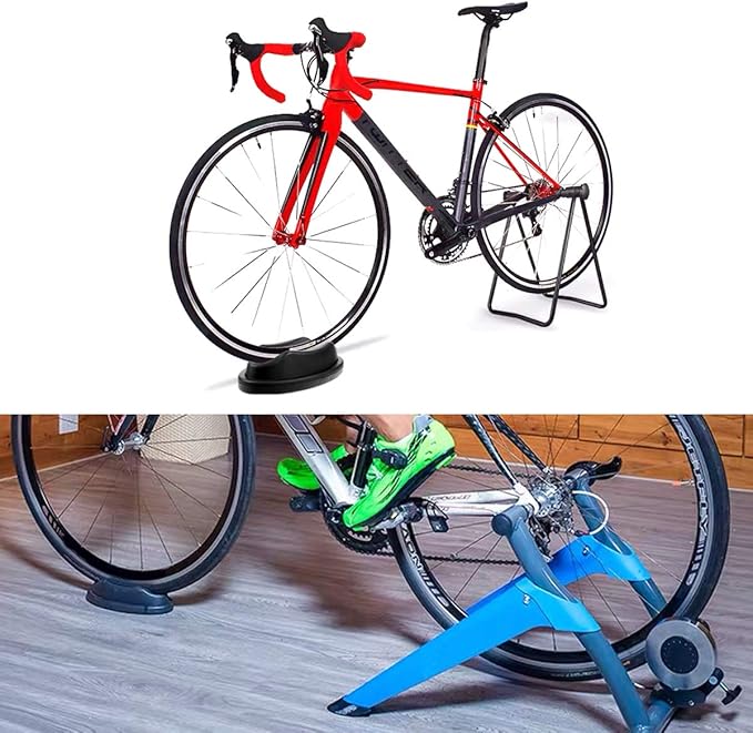 TENINYU Front Wheel Riser, Heavy Duty Sturdy Molded Plastic Bicycle Stabilizing Leveling Block Support for Indoor Bike Trainers Training Exercises