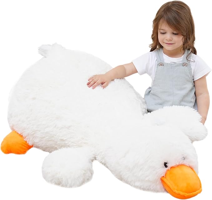 43" Giant White Duck Stuffed Animals, Large Stuffed Duck Plush Toys, Big Plush Stuffed Animal, Soft Jumbo Stuffed Animals Gifts for Kids Adults on Birthday Children's Day Christmas