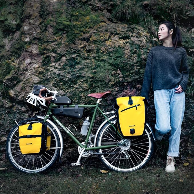 Rhinowalk Bike Bag Waterproof Bike Pannier Bag,(for Bicycle Cargo Rack Saddle Bag Shoulder Bag Laptop Pannier Rack Bicycle Bag Professional Cycling Accessories)