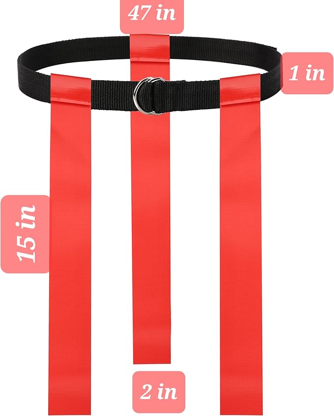 Gameday Flag Football Set – Kits for 2–14 Players w/Belts, Agility Cones & Carry Bag – Available in Multi Colors & Sizes