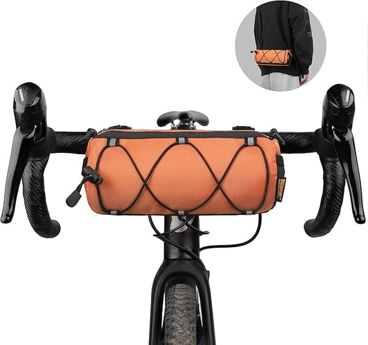 Rhinowalk Bike Handlebar Bag, Bicycle Front Bag Shoulder Bag Storage Bag with Shoulder Strap for Road Mountain Bike Cycling Travel
