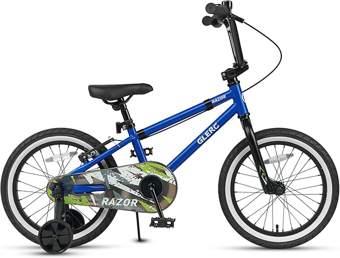 Glerc Kids Bike for Ages 1-8 Years Old, 12-16 Inch BMX Style Kids Bicycle with Training Wheels, Boys Bike for Children and Toddler, Multiple Colors