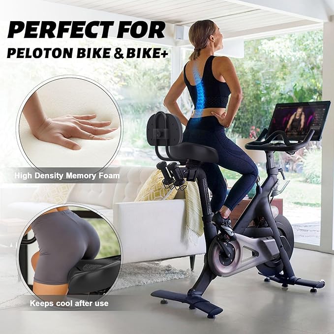 2024 New Noseless Bike Seat Cushion for Men & Women - Extra Padding & Comfort Wide Bicycle Seat, Oversized Comfortable Saddle for Peloton Bikes, Exercise Bikes, Electric Bikes, Cruiser Bikes