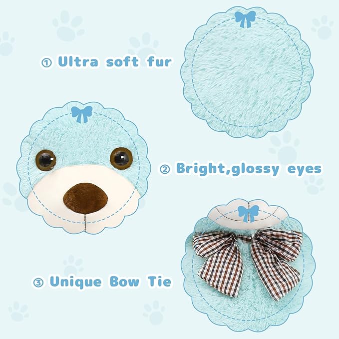 MaoGoLan Giant Teddy Bear 4 Feet,Adorable and Cuddly Big Bear Stuffed Animal 47", Classic Teddy Bear Plush Gift Decoration for Baby Shower,Party,Birthday,Valentines Day,Mint Green