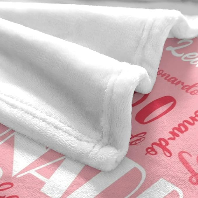 Name Blanket Personalized Blanket for Adult Kids Flannel Customize Throw Blanket Custom (Color 01, 30 x 40 Inches)