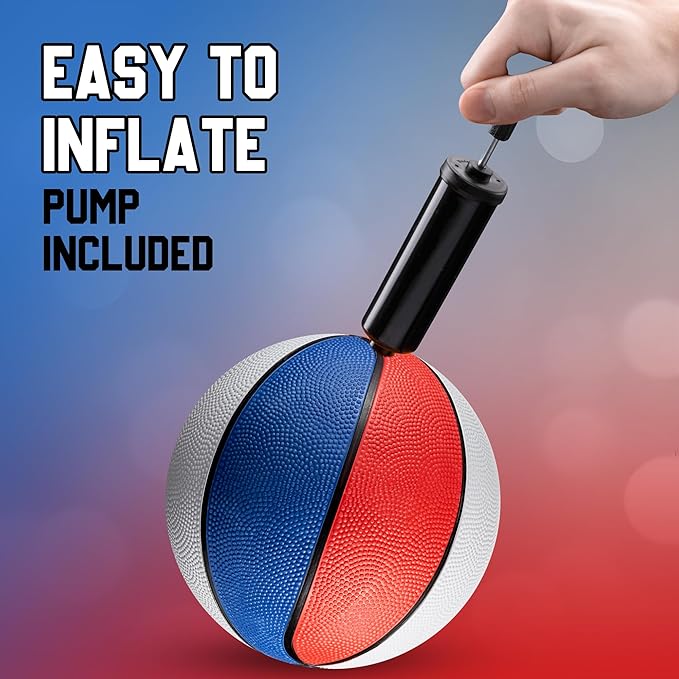 Rubber Mini Basketball Balls for Kids 7 Inch, Size 3 Pack of 3 - Pool Basketball for Mini Hoop Outdoor & Indoor